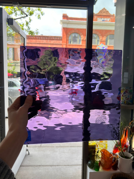 Purple Waterglass Oceanside Fusible 96 COE (543-2W-F) Sheet Glass Colorado Glassworks