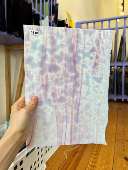 Oceana Pink Clouds Sheet Glass Colorado Glassworks