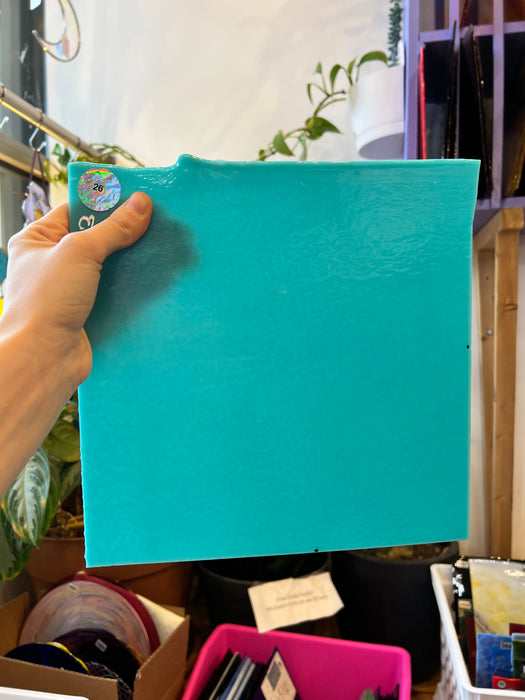 Teal Blue Bullseye Fusible 90 COE Sheet Glass Colorado Glassworks