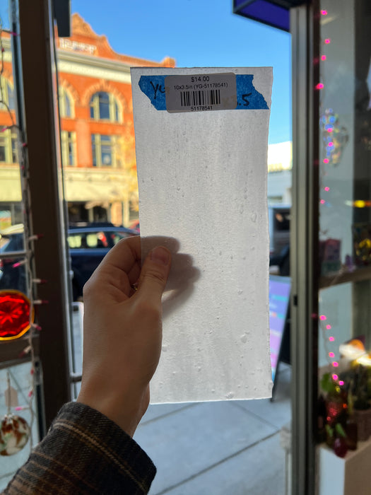 Milky White Stipple Youghiogheny Sheet Glass Colorado Glassworks