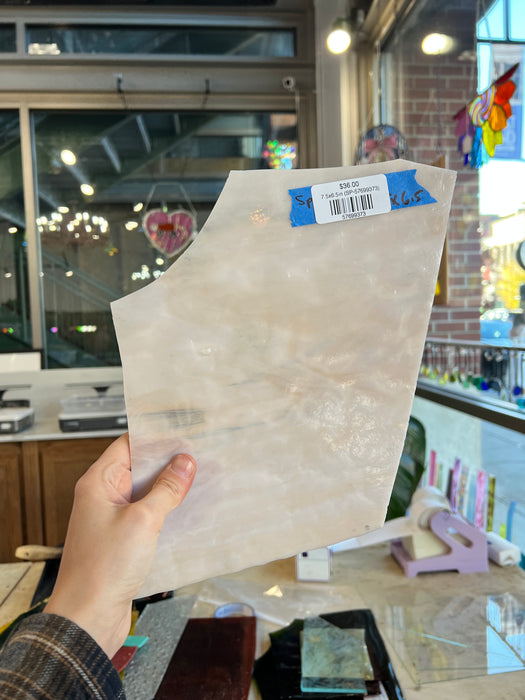 Light Pink Wispy Sheet Glass Colorado Glassworks