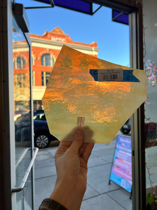 Cream White Wispy Chicago Art Glass Sheet Glass Colorado Glassworks