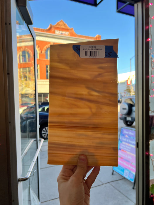 Tan Brown Wispy Opaque Spectrum Sheet Glass Colorado Glassworks