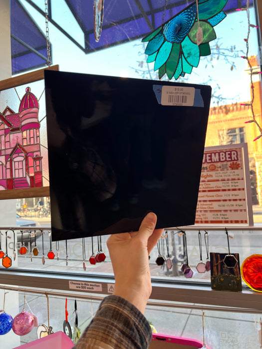 Black Solid Spectrum Sheet Glass Colorado Glassworks