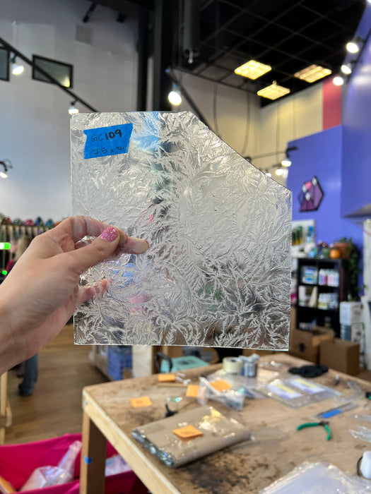 Clear Glue Chip Sheet Glass Colorado Glassworks GC109 (7.5x7in)