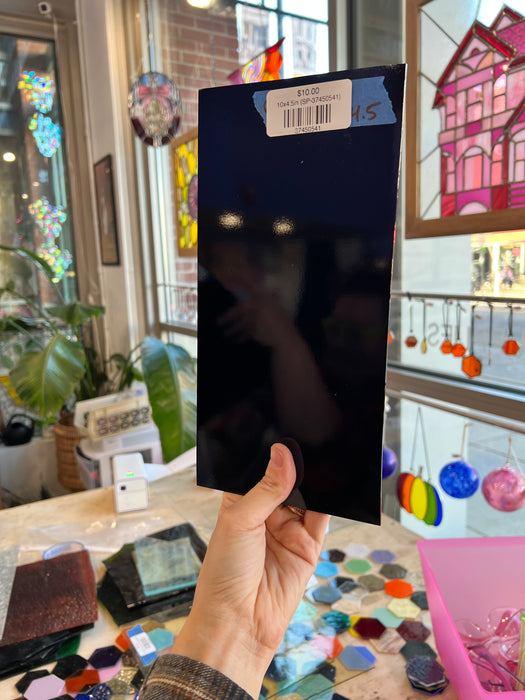 Black Solid Spectrum Sheet Glass Colorado Glassworks