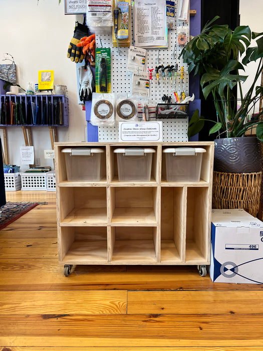 Made-To-Order Stained Glass Storage Shelf (variety of sizes) Tools Colorado Glassworks Custom (built)