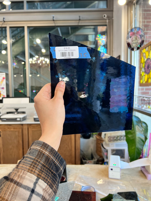 Deep Steel Blue Wissmach Sheet Glass Colorado Glass Works