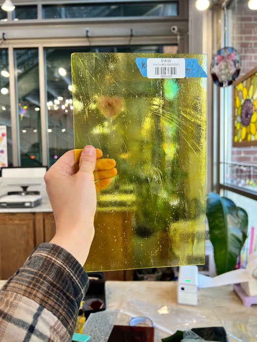 Wispy Yellow Kokomo Colorado Glassworks 11x7in (KO-78312237)