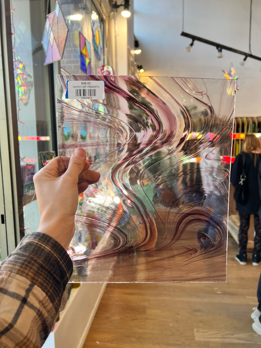 Vintage Purple Baroque Spectrum Sheet Glass Colorado Glass Works