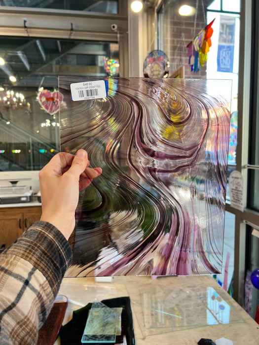 Vintage Purple Baroque Spectrum Sheet Glass Colorado Glass Works 12x10in (SP-22047789)
