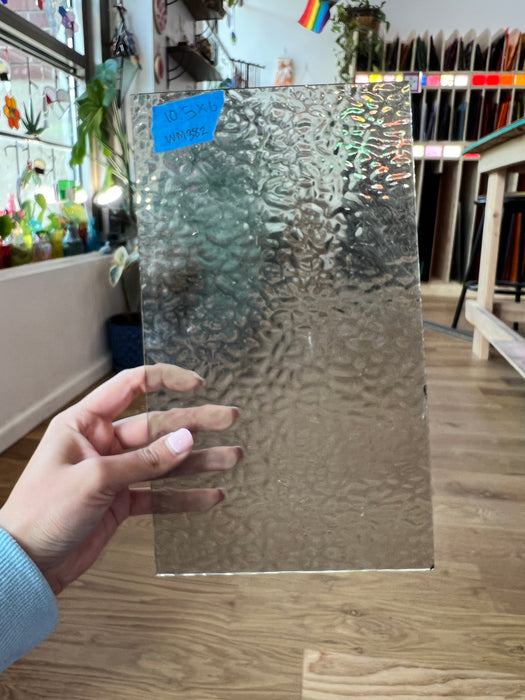 Gray Transparent English Muffle Wissmach Sheet Glass Colorado Glass Works WM382 (10.5x6in)