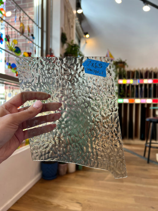 Gray Transparent English Muffle Wissmach Sheet Glass Colorado Glass Works WM383 (7x6.5in)