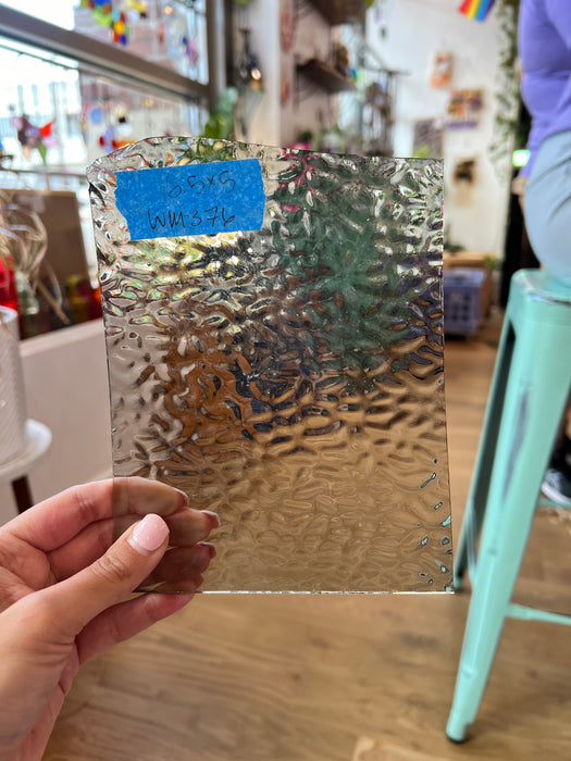 Gray Transparent English Muffle Wissmach Sheet Glass Colorado Glass Works WM376 (6.5x5in)