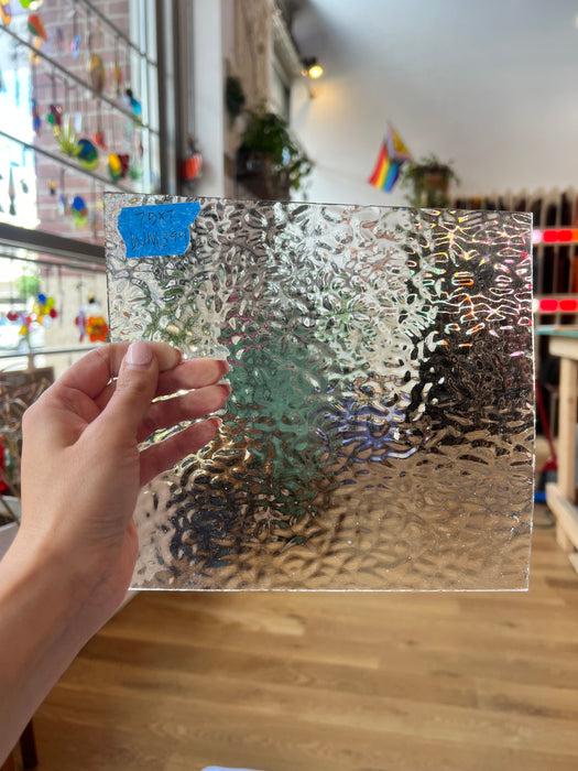 Gray Transparent English Muffle Wissmach Sheet Glass Colorado Glass Works WM394 (7.5x7in)
