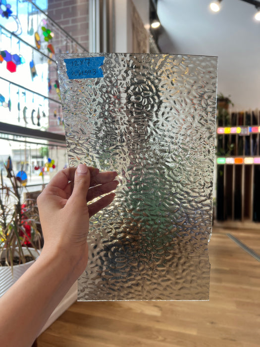Gray Transparent English Muffle Wissmach Sheet Glass Colorado Glass Works WM393 (12x7in)