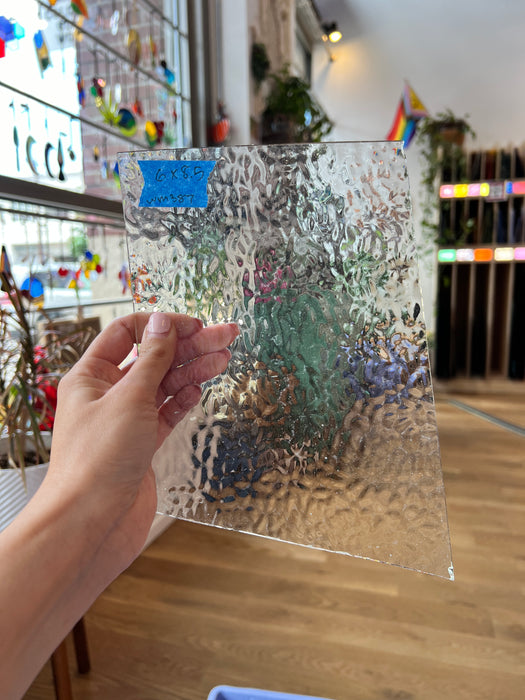 Gray Transparent English Muffle Wissmach Sheet Glass Colorado Glass Works WM387 (6x8.5in)