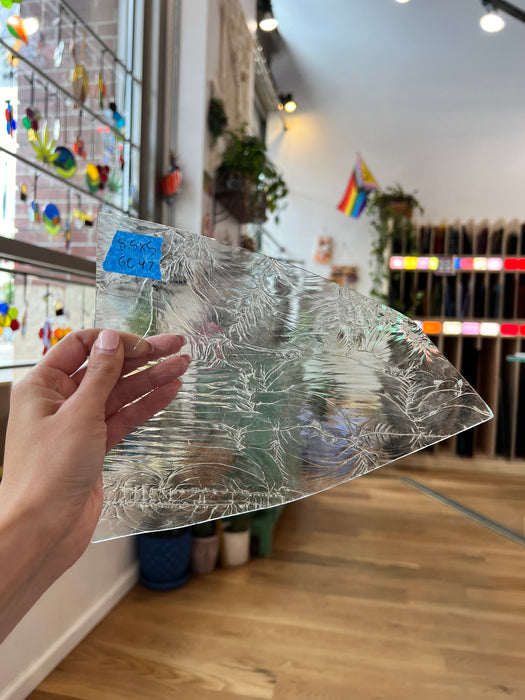 Clear Glue Chip Sheet Glass Colorado Glassworks GC47 (8.5x5in)