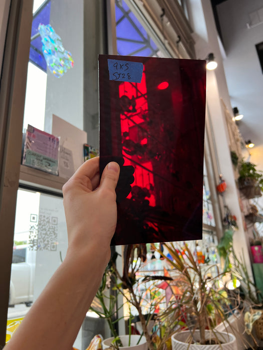 Red Mouth Blown St Just Flash Glass Sheet Glass Colorado Glass Works