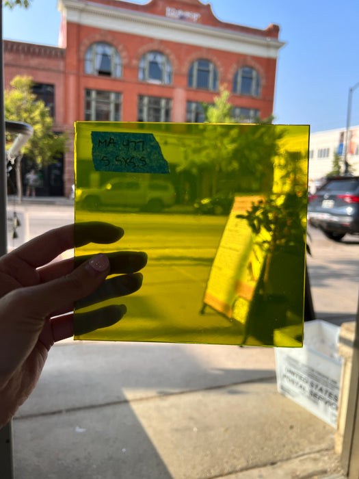 Green Means Go COGW by Monarch Glass Sheet Glass Colorado Glass Works MA477 (5.5x5.5in)