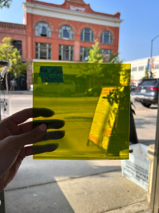 Green Means Go COGW by Monarch Glass Sheet Glass Colorado Glass Works MA476 (5.5x5.5in)