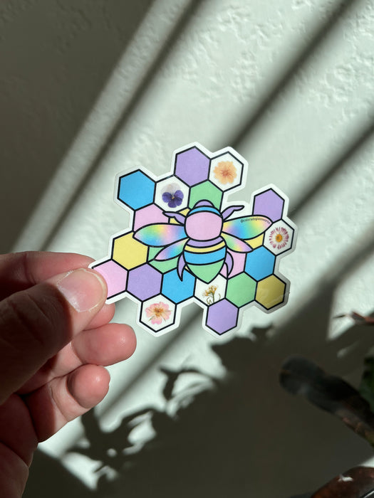 COGW Stickers and Sticker Packs Merch Colorado Glassworks Pastel Bee Honeycomb 3.50