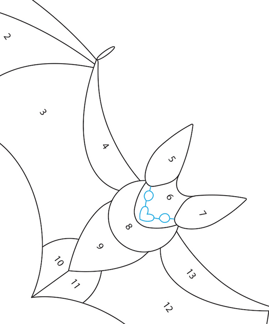 Lola Bat - Digital Stained Glass Pattern Tools Colorado Glass Works