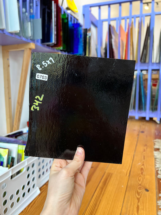 Black Opaque Bullseye 90 COE Sheet Glass Colorado Glassworks BE-BLACK-1 (10x10in)
