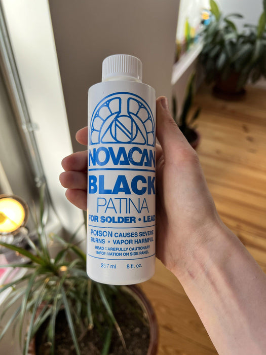 Novacan Black Patina for Solder - 8oz Tools Colorado Glassworks