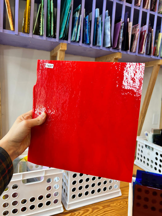 Red Apple Bullseye Fusible 90 COE Sheet Glass Colorado Glassworks
