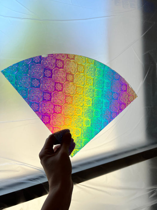 Stained Glass Sheet Dichroic Rainbow Lace 1/4 Sheet Glass Sheet Glass Colorado Glassworks