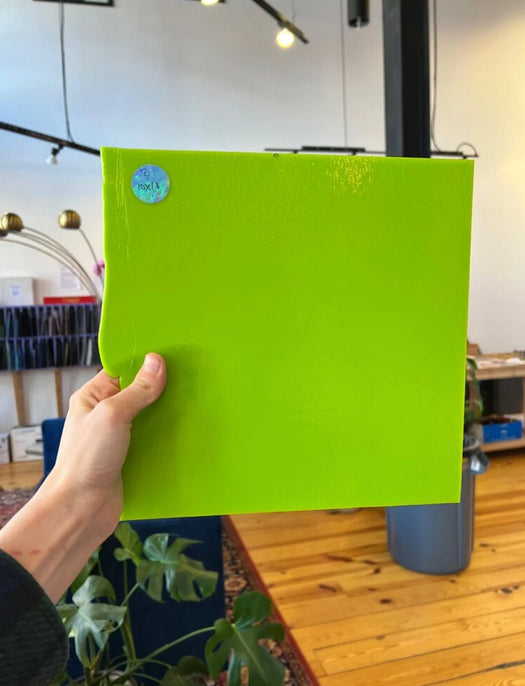 Bullseye Lime Green Sheet Glass Colorado Glassworks BE-LIME-1 (10x10in)