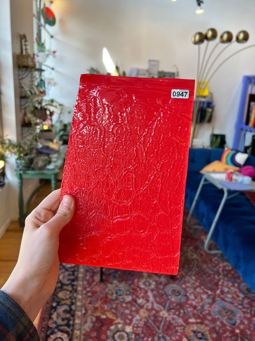 Red Bottom Crackle COGW by Monarch Glass Studios Sheet Glass Colorado Glass Works