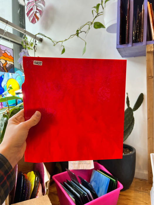Red Apple Bullseye Fusible 90 COE Sheet Glass Colorado Glassworks