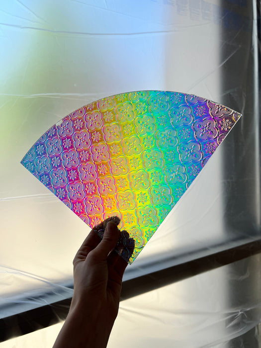 Stained Glass Sheet Dichroic Rainbow Lace 1/4 Sheet Glass Sheet Glass Colorado Glassworks