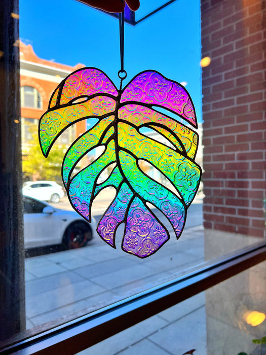 Stained Glass Sheet Dichroic Rainbow Lace 1/4 Sheet Glass Sheet Glass Colorado Glassworks