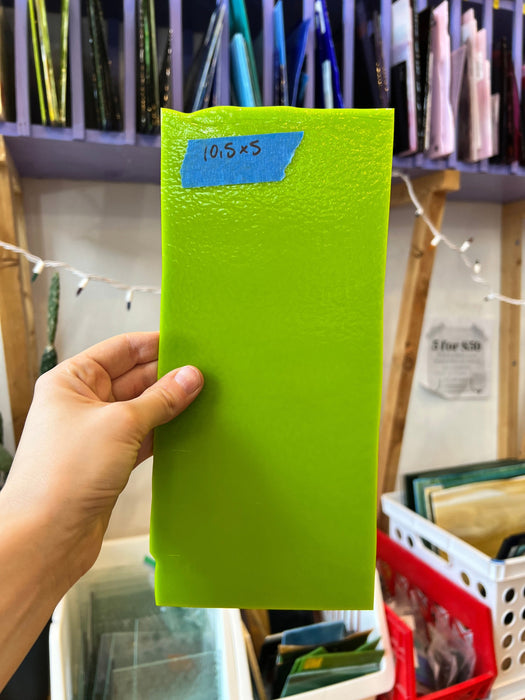 Bullseye Lime Green Sheet Glass Colorado Glassworks