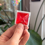 Light Red Jewel - Square (30mm) Tools Colorado Glass Works