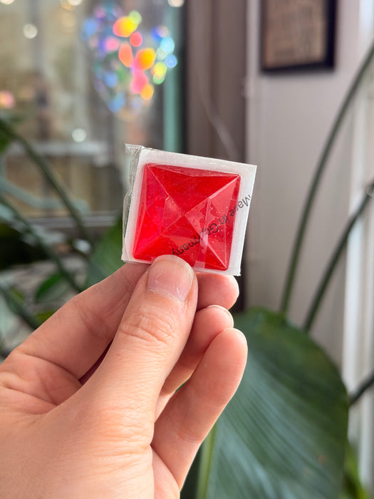 Light Red Jewel - Square (30mm) Tools Colorado Glass Works
