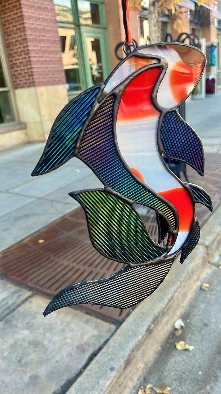 Be Like Water Koi Fish Collab (Sarah -NervousRexGlass- and Meggy COGW) Finished Pieces Colorado Glassworks   