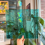 NEW! Caribbean Blue Waterglass Oceanside Fusible 96 COE (OGT 532.1WF) Sheet Glass Colorado Glass Works