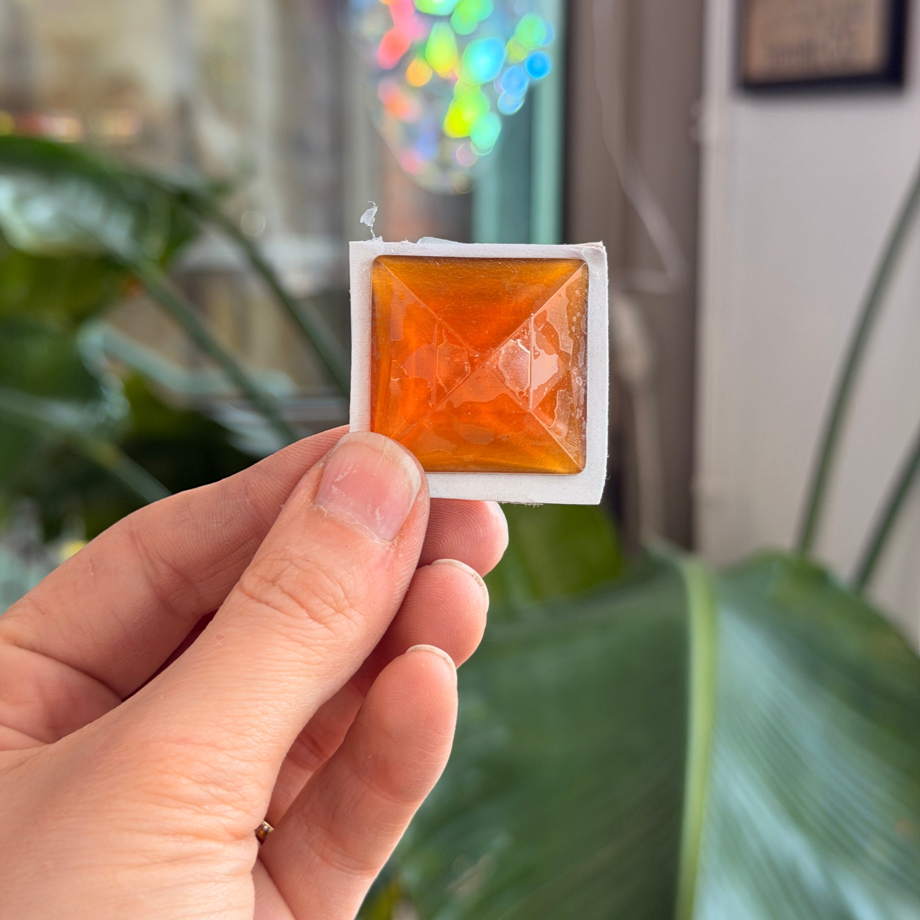 Amber Jewel - Square (25 mm)