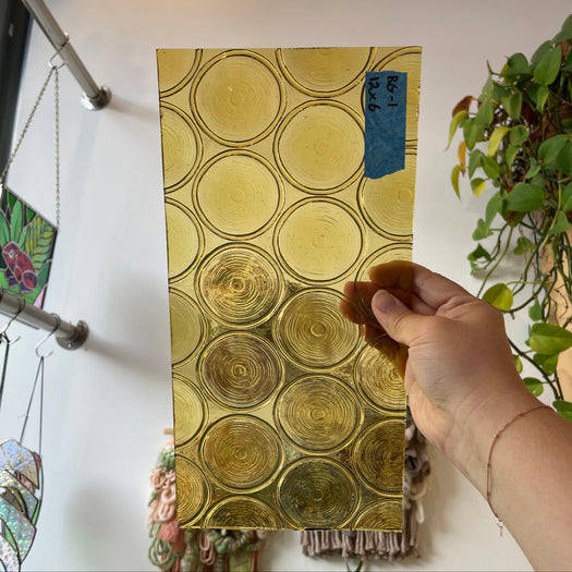 Yellow Vintage 70s/80s Bottle Glass Sheet Glass Colorado Glass Works BG-1 (12x6in)