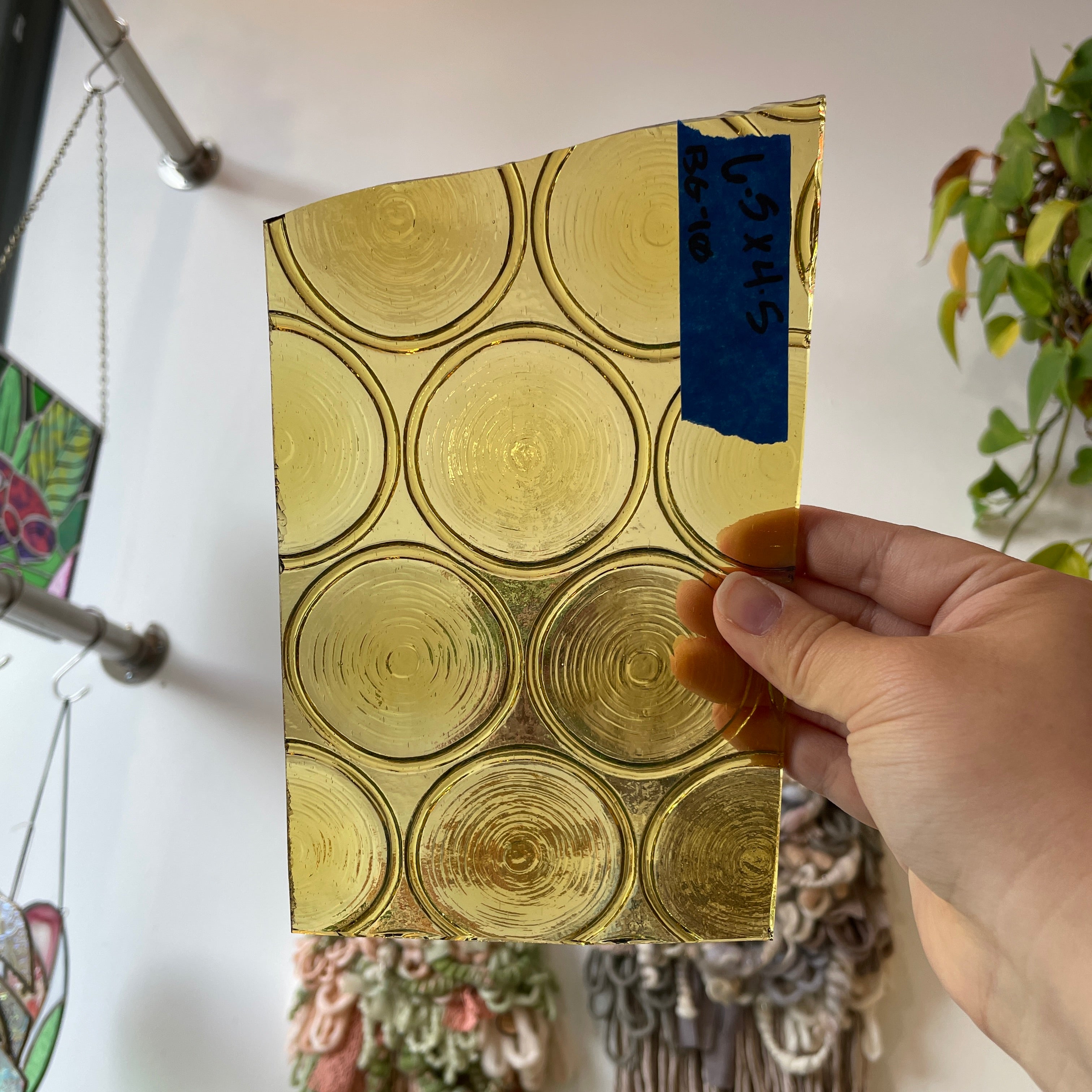 Yellow Vintage 70s/80s Bottle Glass Sheet Glass Colorado Glass Works UNK372 (6.5x4.5in)