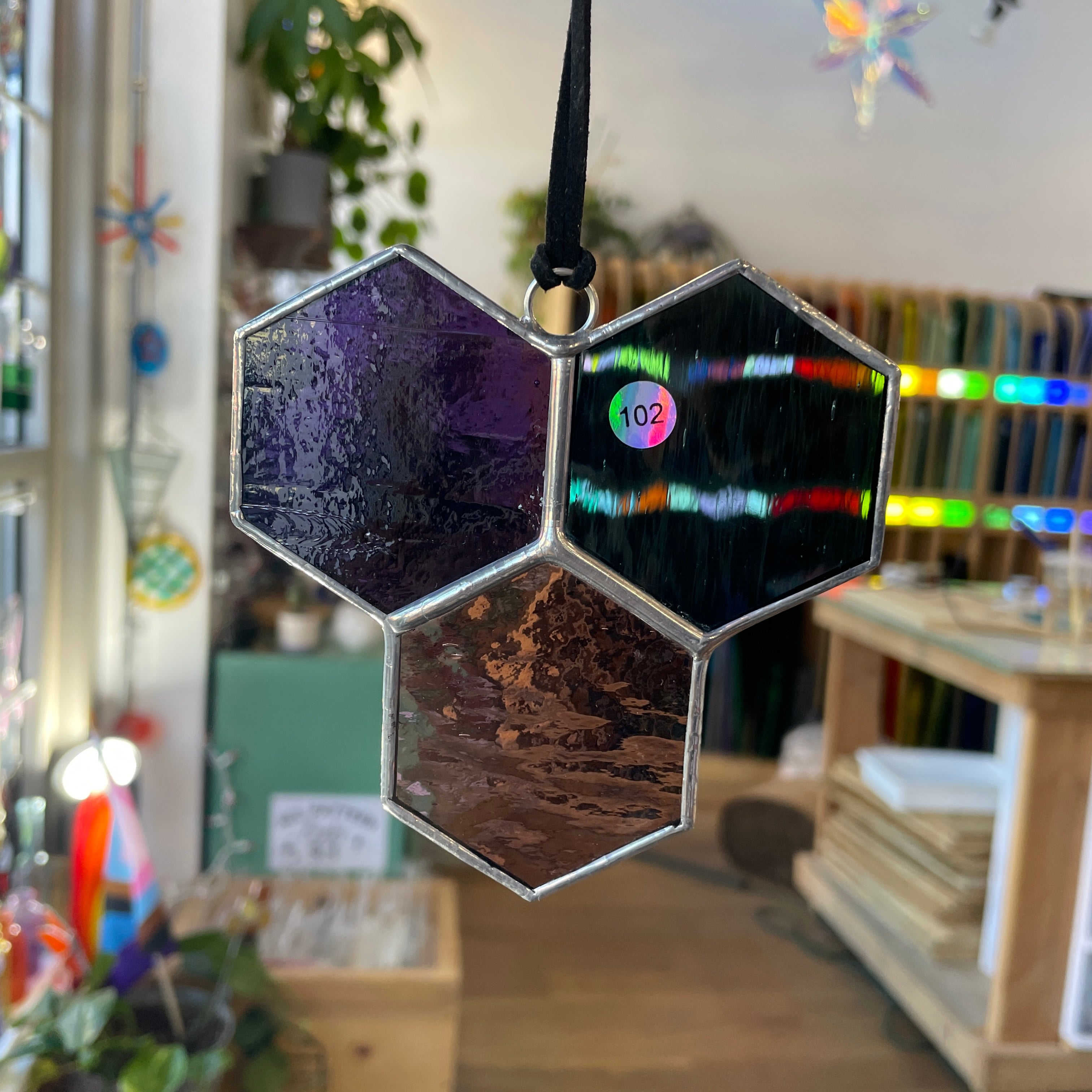 3-Piece Honeycomb Suncatchers (Multiple Pieces Available!) Colorado Glass Works 102
