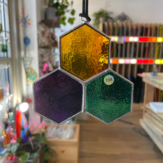 3-Piece Honeycomb Suncatchers (Multiple Pieces Available!) Colorado Glass Works 108