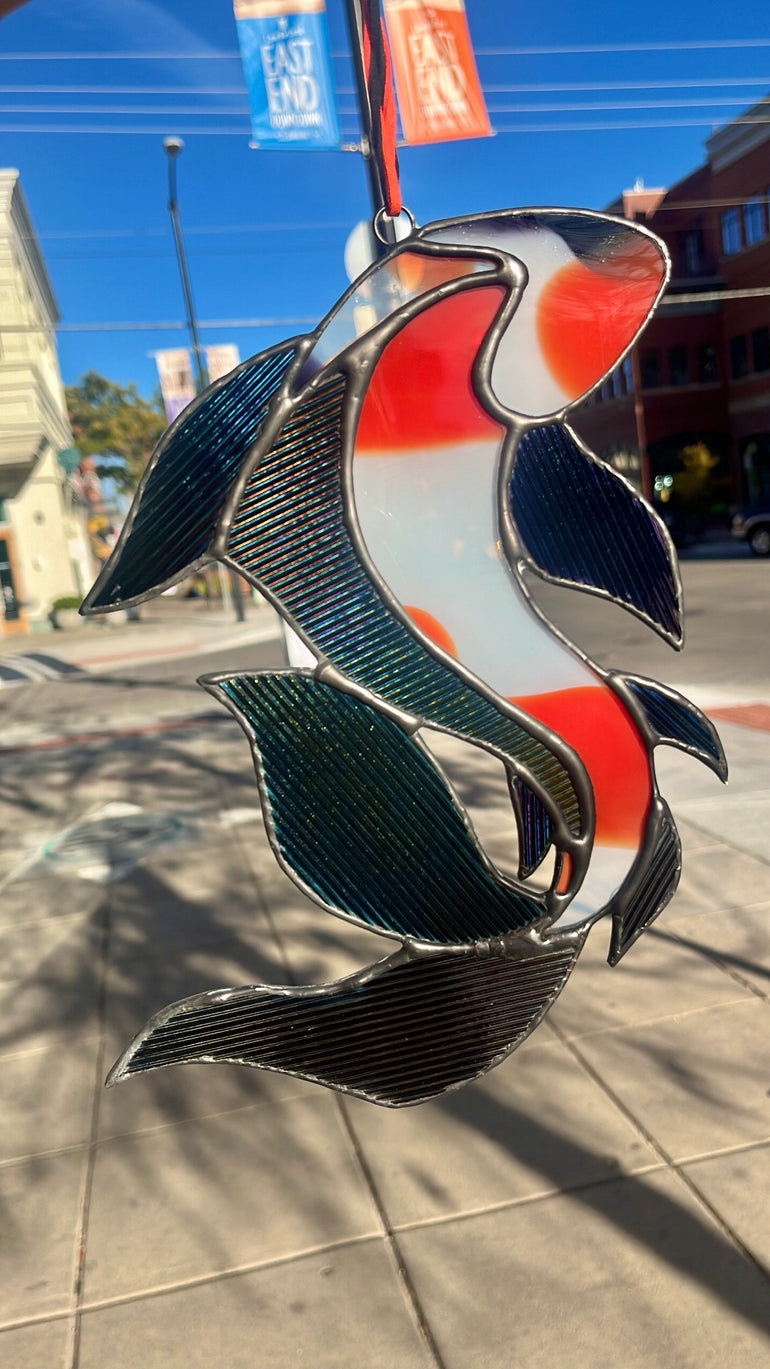 Be Like Water Koi Fish Collab (Sarah -NervousRexGlass- and Meggy COGW) Finished Pieces Colorado Glassworks   