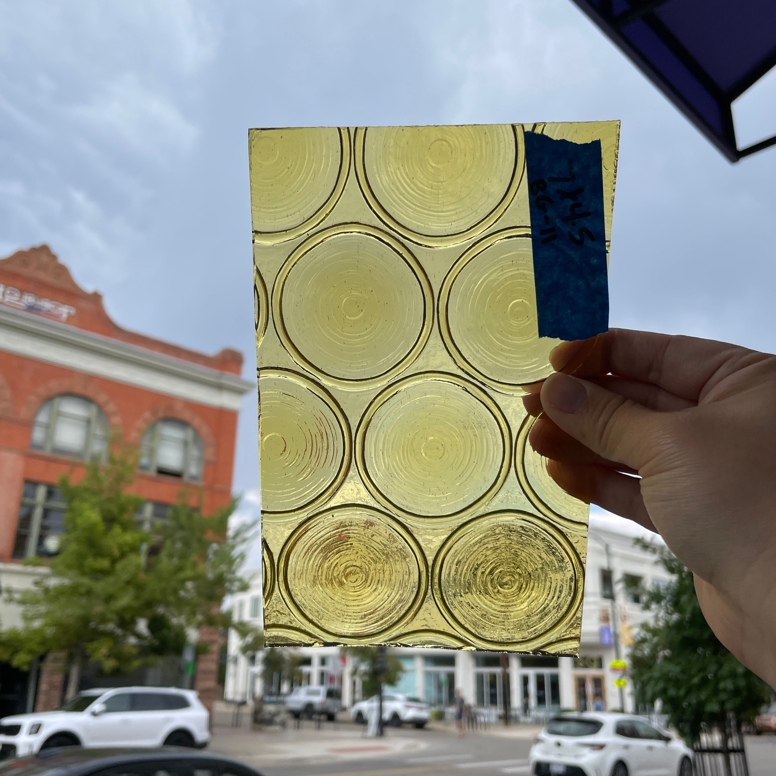 Yellow Vintage 70s/80s Bottle Glass Sheet Glass Colorado Glass Works
