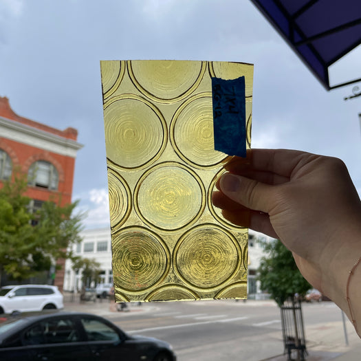 Yellow Vintage 70s/80s Bottle Glass Sheet Glass Colorado Glass Works