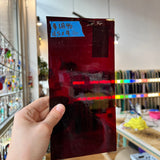 Lamberts Mouth Blown Red on Green Variegated SV158 Sheet Glass Colorado Glassworks LA45 (4.5x9in)  